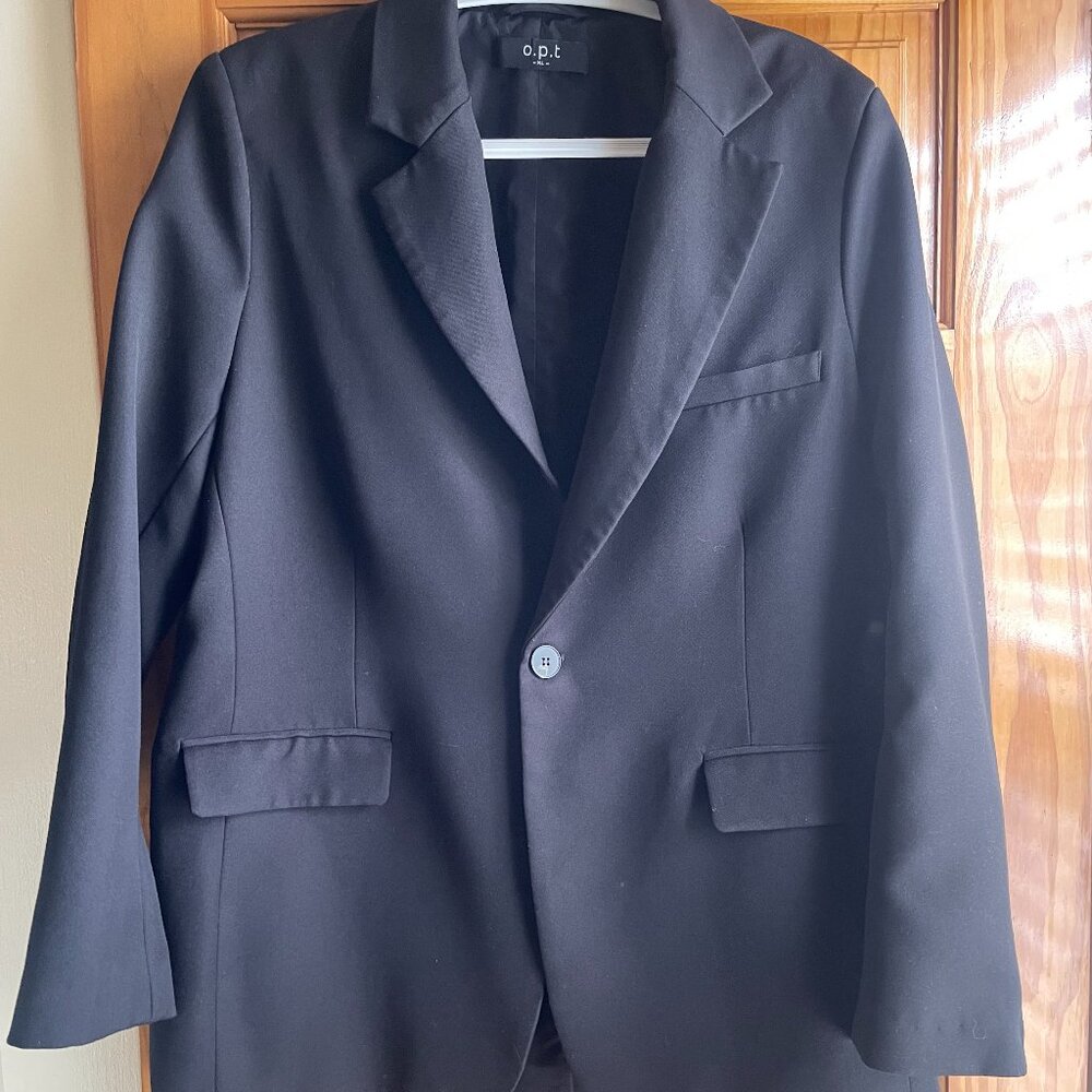 o.p.t. Black Single Button Blazer- Size XL